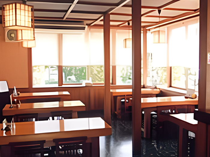 ゆったり過ごせる、明るく広々とした店内